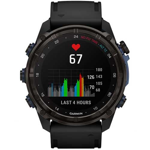 Fonctions multisport, forme et santé de la montre de plongée connectée GPS Descent Mk3i 51mm Garmin silicone noir